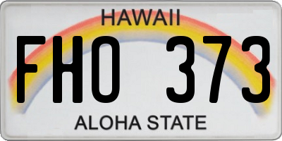 HI license plate FHO373