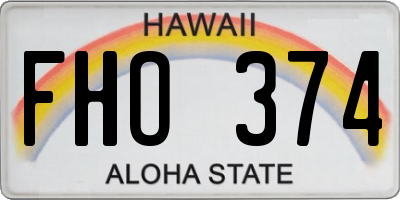 HI license plate FHO374
