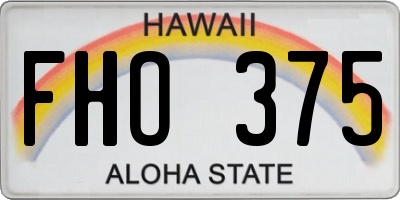 HI license plate FHO375