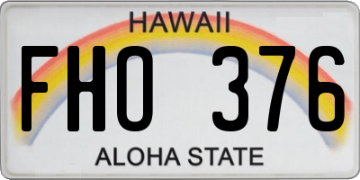 HI license plate FHO376