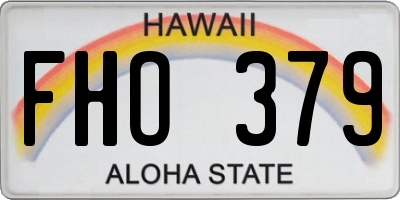 HI license plate FHO379