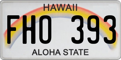 HI license plate FHO393