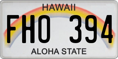 HI license plate FHO394