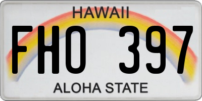 HI license plate FHO397