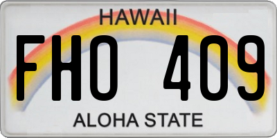 HI license plate FHO409
