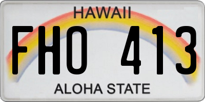 HI license plate FHO413
