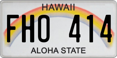 HI license plate FHO414