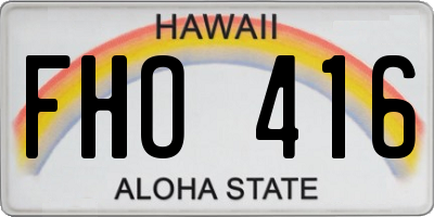 HI license plate FHO416