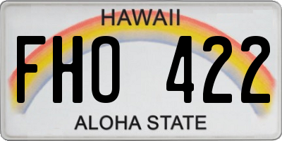 HI license plate FHO422