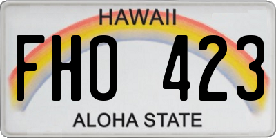 HI license plate FHO423
