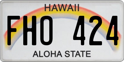 HI license plate FHO424