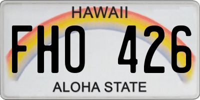 HI license plate FHO426
