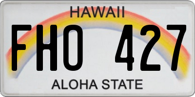 HI license plate FHO427
