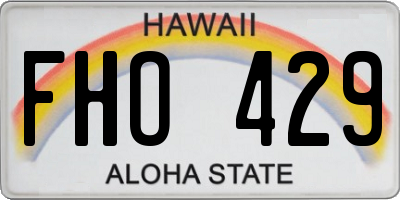HI license plate FHO429