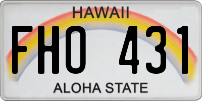 HI license plate FHO431