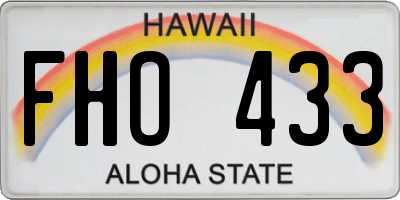 HI license plate FHO433