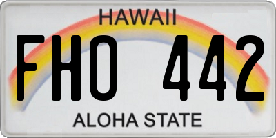 HI license plate FHO442