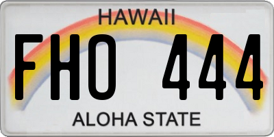HI license plate FHO444