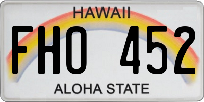 HI license plate FHO452