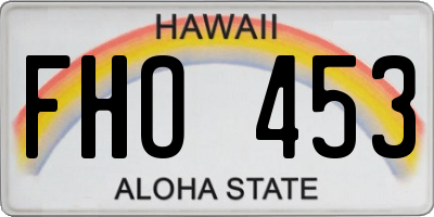 HI license plate FHO453