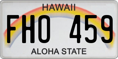 HI license plate FHO459