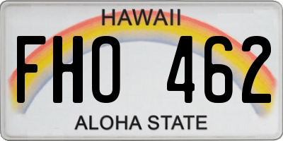 HI license plate FHO462