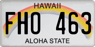 HI license plate FHO463