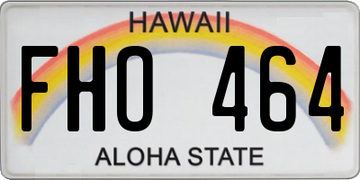 HI license plate FHO464