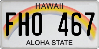 HI license plate FHO467