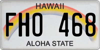 HI license plate FHO468