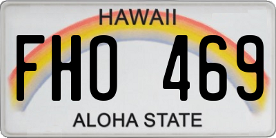 HI license plate FHO469