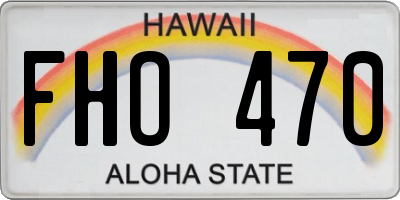 HI license plate FHO470