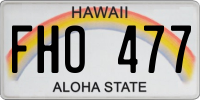 HI license plate FHO477