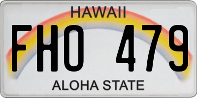 HI license plate FHO479