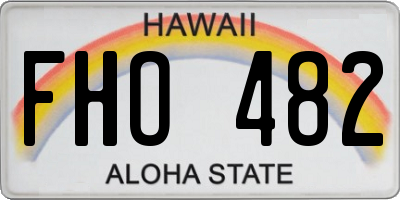 HI license plate FHO482