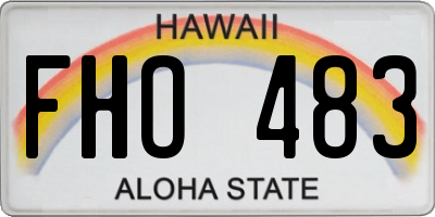 HI license plate FHO483