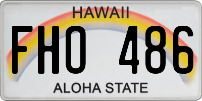 HI license plate FHO486