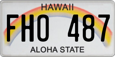 HI license plate FHO487