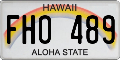 HI license plate FHO489