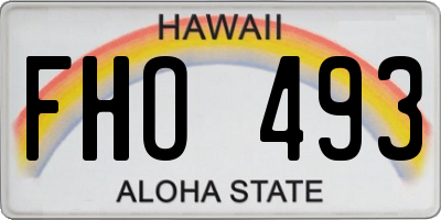 HI license plate FHO493
