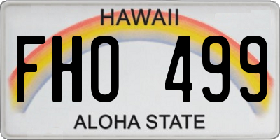 HI license plate FHO499
