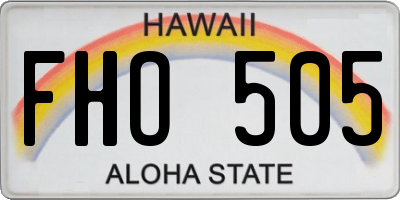 HI license plate FHO505