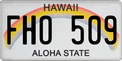 HI license plate FHO509