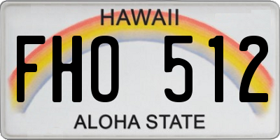 HI license plate FHO512