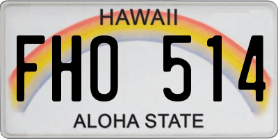 HI license plate FHO514