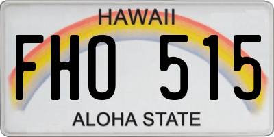 HI license plate FHO515