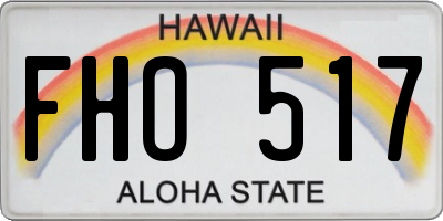 HI license plate FHO517