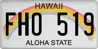 HI license plate FHO519