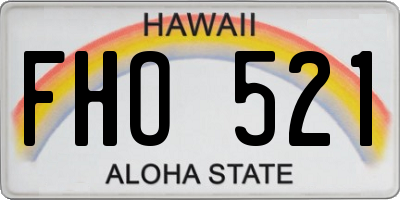 HI license plate FHO521