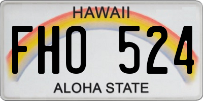 HI license plate FHO524